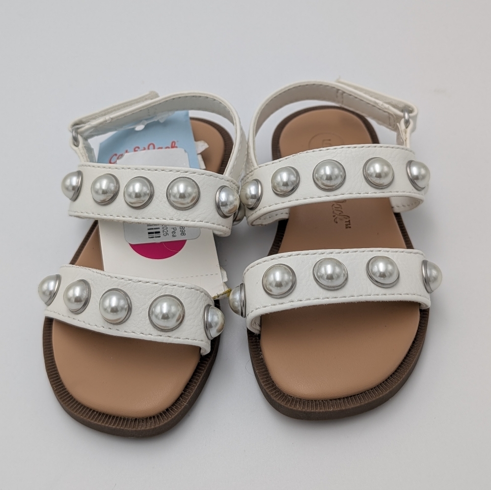 Selene White Beaded Sandal By Cat & Jack